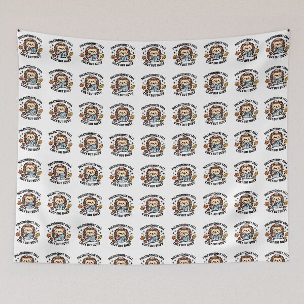 Item preview, Cute Hedgehog Phlebotomist Fall Nurse Design Cozy But Busy Autumn Medical Tech National Phlebotomy Week Gift designed and sold by ClinicalHubs.