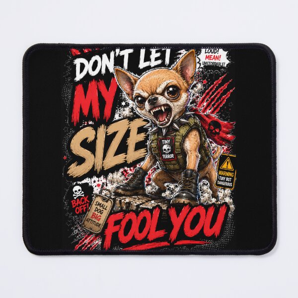 Item preview, Angry Chihuahua Warrior Cartoon Tee designed and sold by Studio Atharv.
