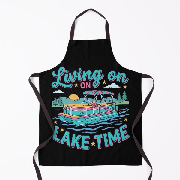 Item preview, Living on Lake Time Cute Pontoon Boat Summer designed and sold by KroghDs.