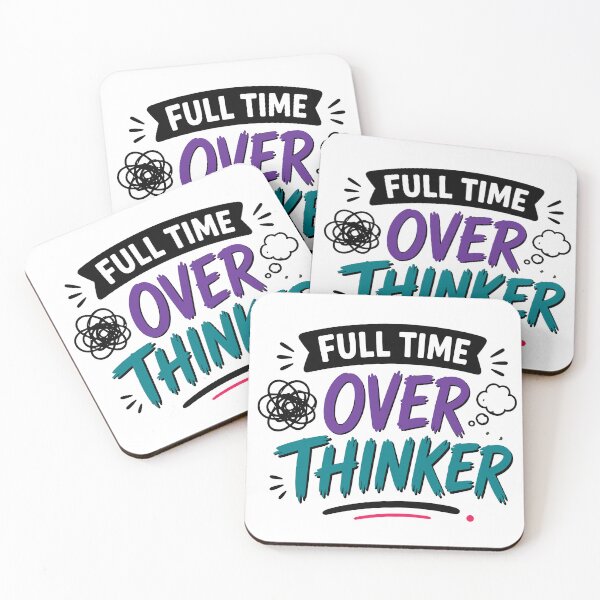 Item preview, Full Time Overthinker Funny Anxiety Quote designed and sold by Gift Phrase Studio.