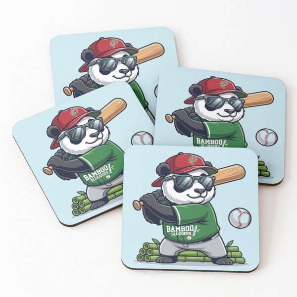 Item preview, Bamboo Sluggers – Panda Baseball Sports Art designed and sold by Dogandesighn.