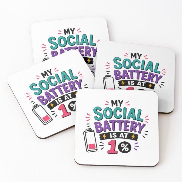 Item preview, Socially Exhausted Funny Introvert Quote designed and sold by Gift Phrase Studio.
