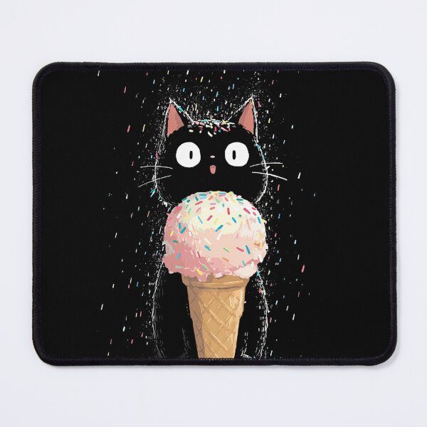Item preview,  Cute Black Cat Ice Cream Sprinkle Explosion Funny Kawaii Cat Sweet Tooth Gift Ice Cream Lover designed and sold by CozyPawCo.