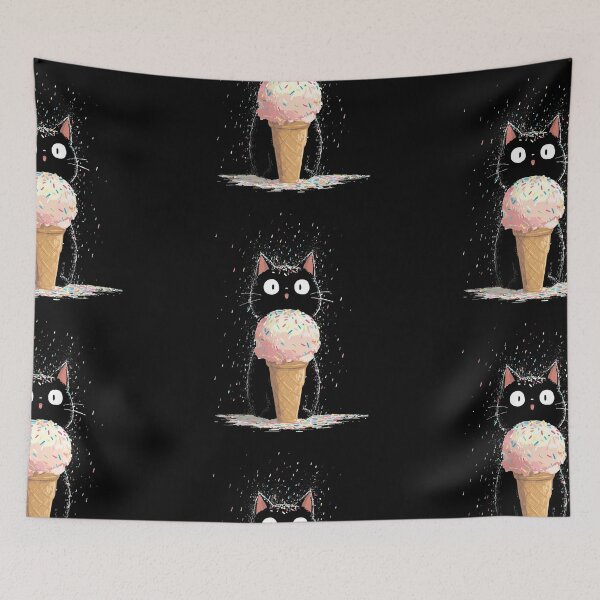 Item preview,  Cute Black Cat Ice Cream Sprinkle Explosion Funny Kawaii Cat Sweet Tooth Gift Ice Cream Lover designed and sold by CozyPawCo.