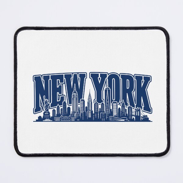 Item preview, New York Retro Skyline – Classic Blue NYC T-Shirt Design designed and sold by Earth Celebration Designs.