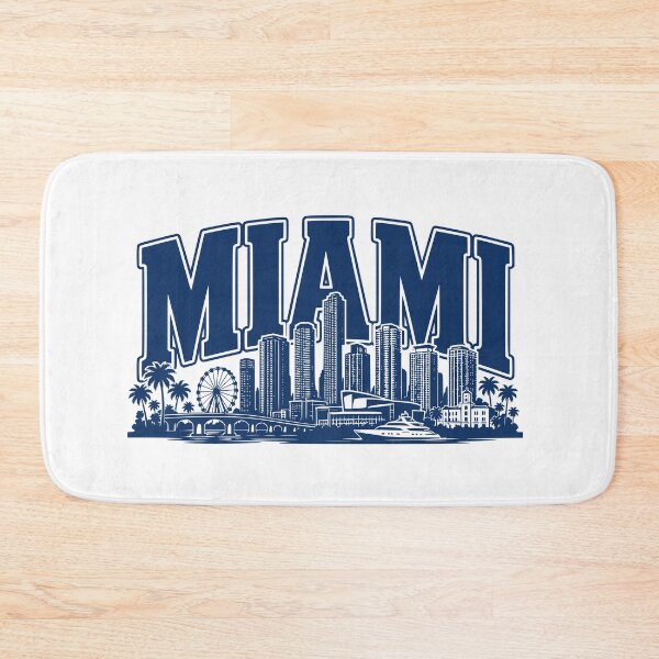 Item preview, Miami Retro Skyline – Classic Blue Florida T-Shirt Design designed and sold by Earth Celebration Designs.