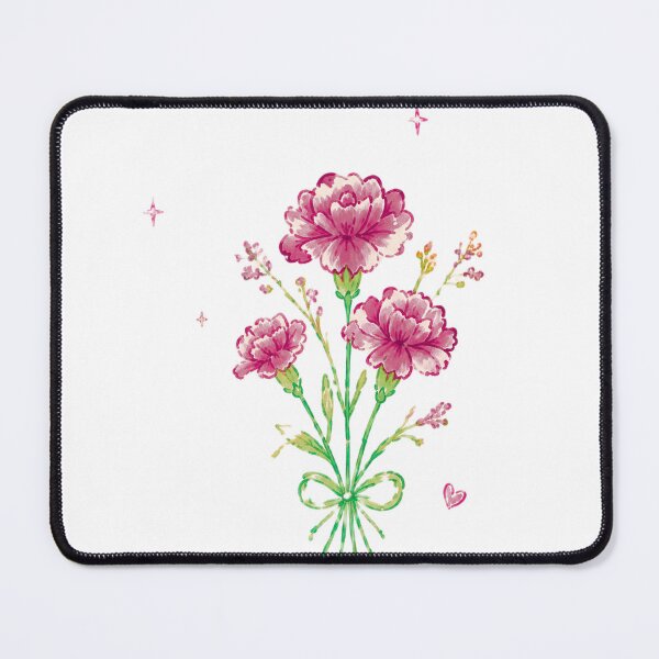 Item preview, Pink Carnation Bouquet — Hand-Drawn Watercolour Floral Art Print & Gift designed and sold by IntertwineCo.