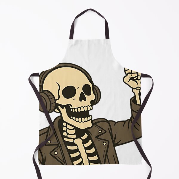 Item preview, Heavy Metal Skull in Leather Jacket - Rock Horns Sticker designed and sold by DarkOriginArts.