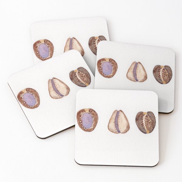 Item preview, Watercolor painting of three small cowrie shells. designed and sold by KPierceArt.