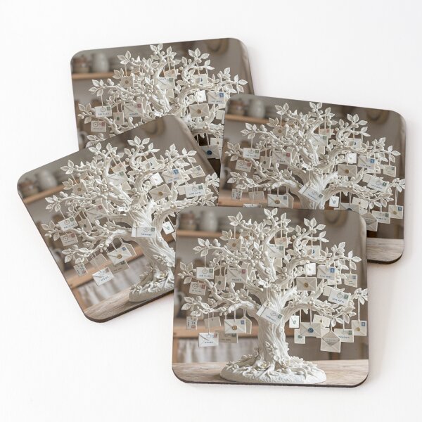 Item preview, Porcelain Envelope Tree Centerpiece Decoration designed and sold by Uniqueartai.