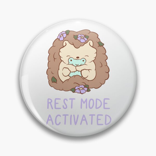 Item preview, hedgehog with rest mode activated designed and sold by mind over morgan .