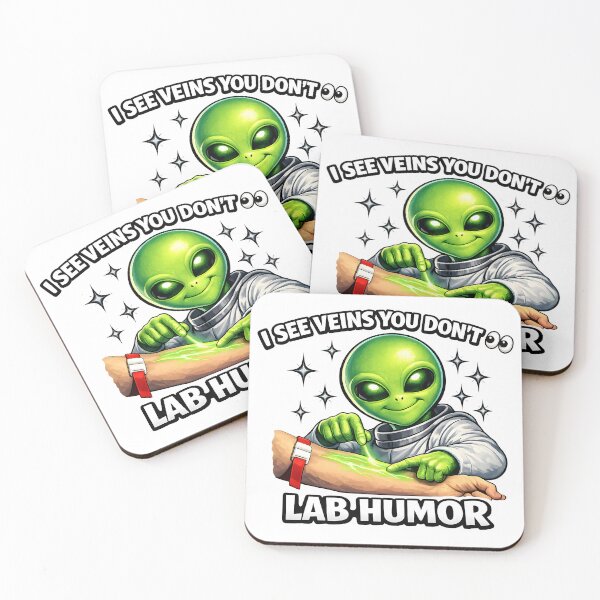 Item preview, Funny Alien Phlebotomist Lab Humor Retro Sci-Fi Vein Finder Design for Medical Lab Week designed and sold by ClinicalHubs.