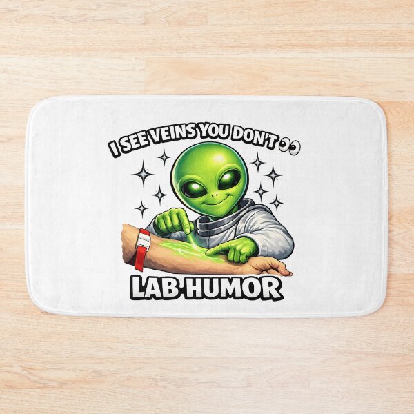 Item preview, Funny Alien Phlebotomist Lab Humor Retro Sci-Fi Vein Finder Design for Medical Lab Week designed and sold by ClinicalHubs.