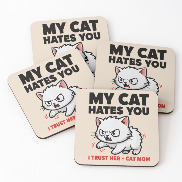 Item preview, My Cat Hates You Shirt – Funny Angry Cat Meme Tee, Cat Mom Humor designed and sold by ZyxDes.