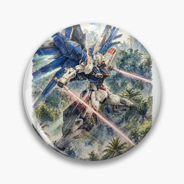 Item preview, watercolour freedom gundam seed kira yamato illustration digital art designed and sold by sabartgunpla.