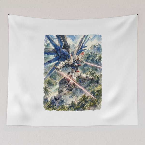 Item preview, watercolour freedom gundam seed kira yamato illustration digital art designed and sold by sabartgunpla.