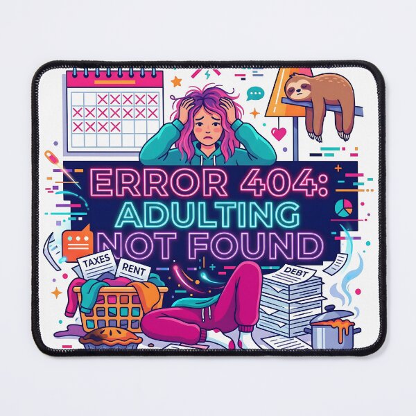 Item preview, 404 error, millennial life, adulting, growing up, funny adulting designed and sold by TrueArtVibes.