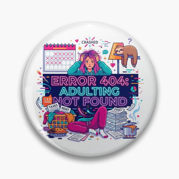 Item preview, 404 error, millennial life, adulting, growing up, funny adulting designed and sold by TrueArtVibes.
