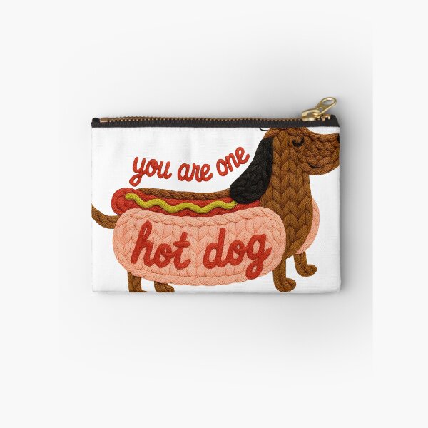 Item preview, Cute Knitted Hot Dog Dachshund Art designed and sold by DEONDRERONDEL12.