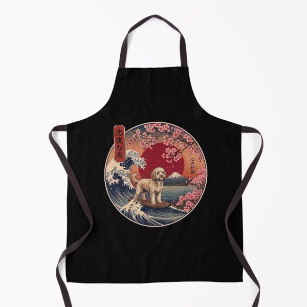 Item preview, Funny Cockapoo Kanagawa Wave Japanese Mt Fuji Cherry Blossom designed and sold by FurryHavenPH.