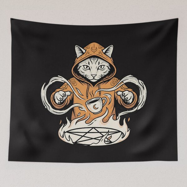 Item preview, Mystical Cat Coffee Sorcerer designed and sold by AwesomeBeyondLimits.