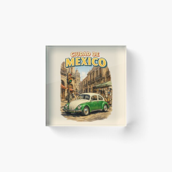 Item preview, Ciudad de México Vintage Street Heritage designed and sold by Retro Arabica.