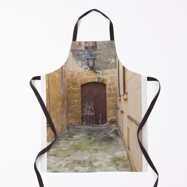 Item preview, Old Stone Alley With Weathered Wooden Door And Lantern in Narrow Rustic Passage designed and sold by Nmallia.