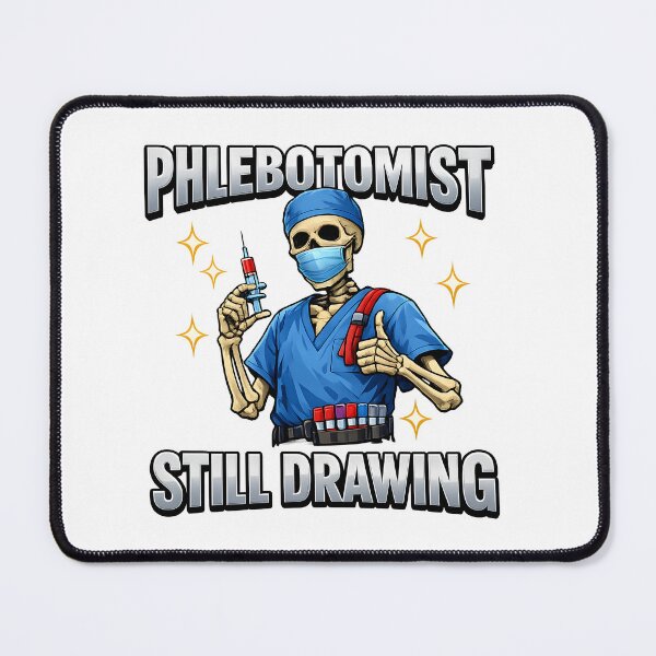 Item preview, Funny Skeleton Phlebotomist Meme Blood Draw Humor Medical Worker Gift for National Phlebotomist Recognition Week Halloween designed and sold by ClinicalHubs.