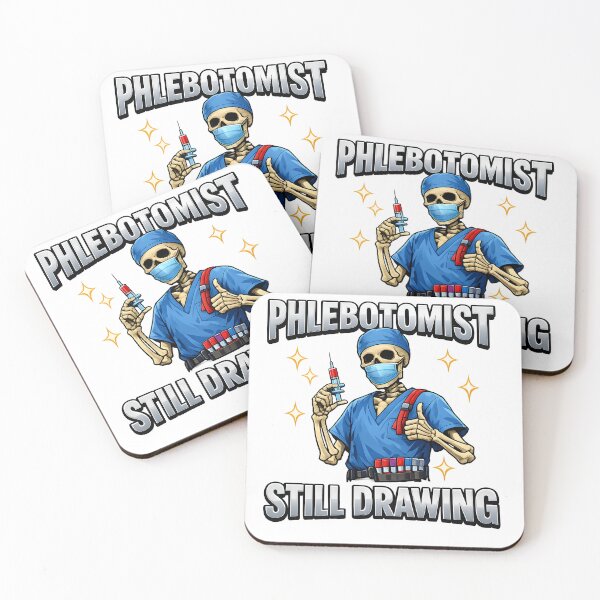 Item preview, Funny Skeleton Phlebotomist Meme Blood Draw Humor Medical Worker Gift for National Phlebotomist Recognition Week Halloween designed and sold by ClinicalHubs.