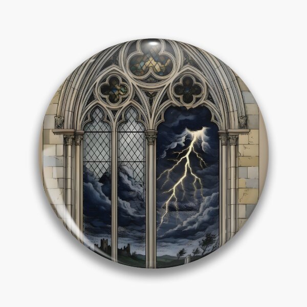 Item preview, Window to the Soul | Gothic Arch Lightning Storm Dark Academia Art designed and sold by Studio77-Gothic.