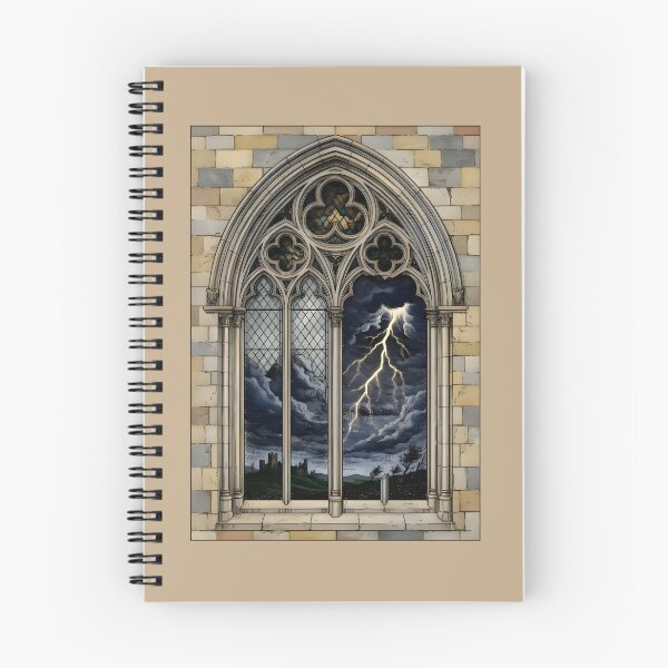 Item preview, Window to the Soul | Gothic Arch Lightning Storm Dark Academia Art designed and sold by Studio77-Gothic.