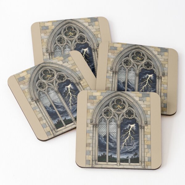 Item preview, Window to the Soul | Gothic Arch Lightning Storm Dark Academia Art designed and sold by Studio77-Gothic.