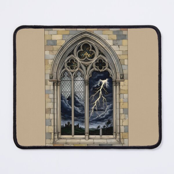 Item preview, Window to the Soul | Gothic Arch Lightning Storm Dark Academia Art designed and sold by Studio77-Gothic.