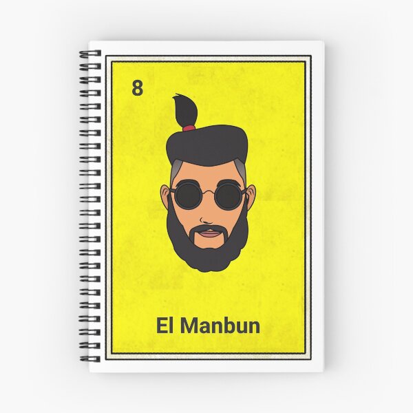 Item preview, El Manbun Funny Mexican Loteria Card designed and sold by casadeloteria.