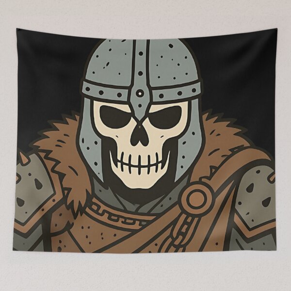 Item preview, Undead Viking Warrior - Skeletal Berserker Dark Fantasy Art designed and sold by DarkOriginArts.