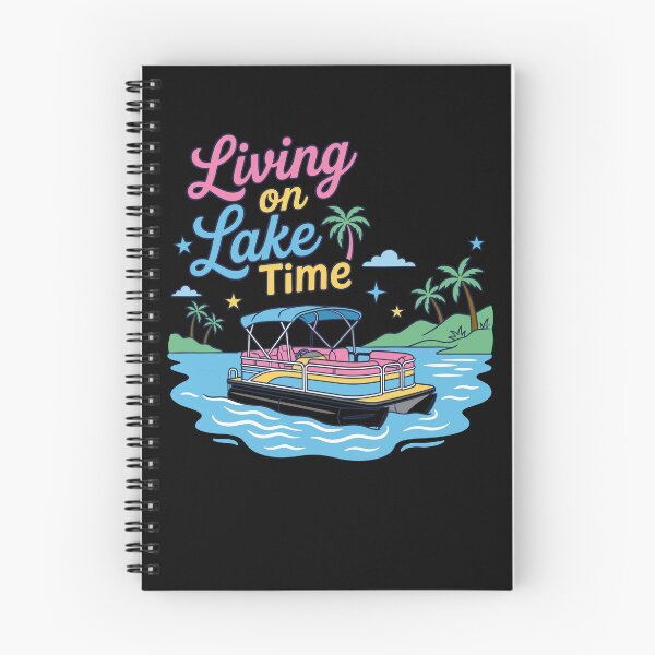 Item preview, Living on Lake Time Cute Pontoon Boat Summer designed and sold by KroghDs.