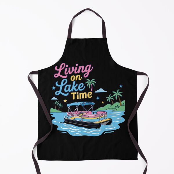 Item preview, Living on Lake Time Cute Pontoon Boat Summer designed and sold by KroghDs.