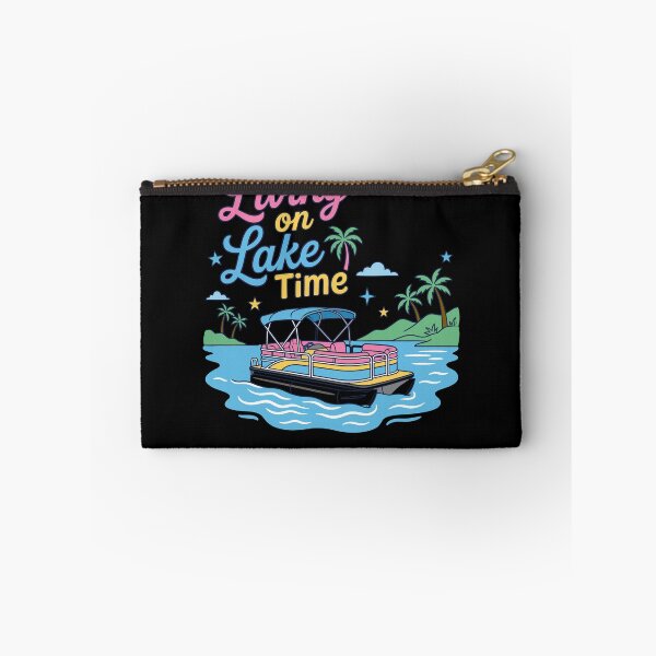 Item preview, Living on Lake Time Cute Pontoon Boat Summer designed and sold by KroghDs.
