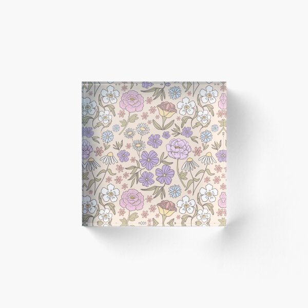 Item preview, Cute Pastel Floral Garden designed and sold by Lindsay Marie Patterns.