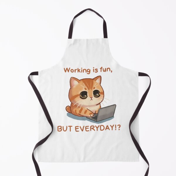 Item preview, Working Is Fun But Everyday Funny Tired Cat Meme designed and sold by HeyGraceArt.