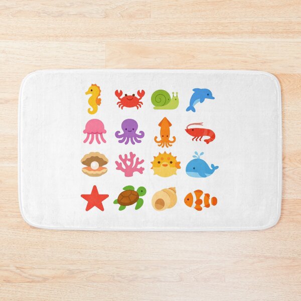 Item preview, Kawaii Sea Life Icons – Pastel Ocean Friends Graphic Set designed and sold by FatmaElhofy.