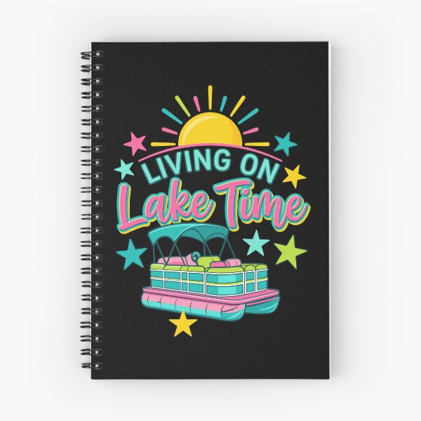 Item preview, Living on Lake Time Cute Pontoon Boat Summer designed and sold by KroghDs.