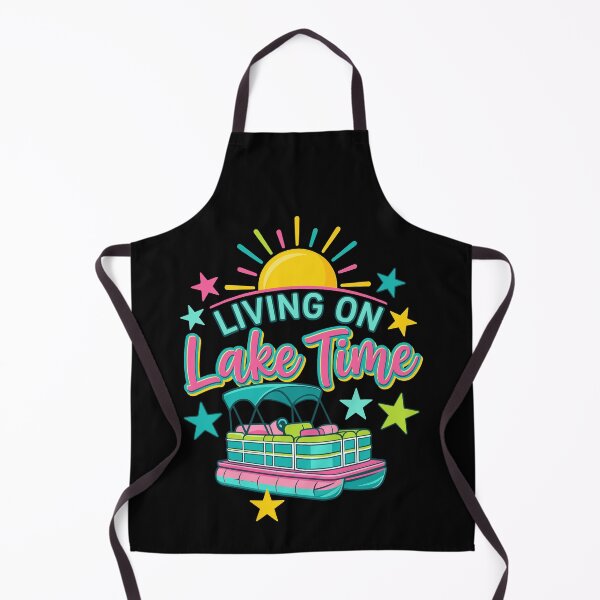 Item preview, Living on Lake Time Cute Pontoon Boat Summer designed and sold by KroghDs.