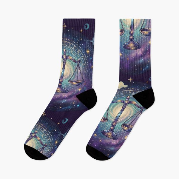 Item preview, Celestial Libra Zodiac - Majestic Galaxy Scales Aesthetic Art designed and sold by artscripts.