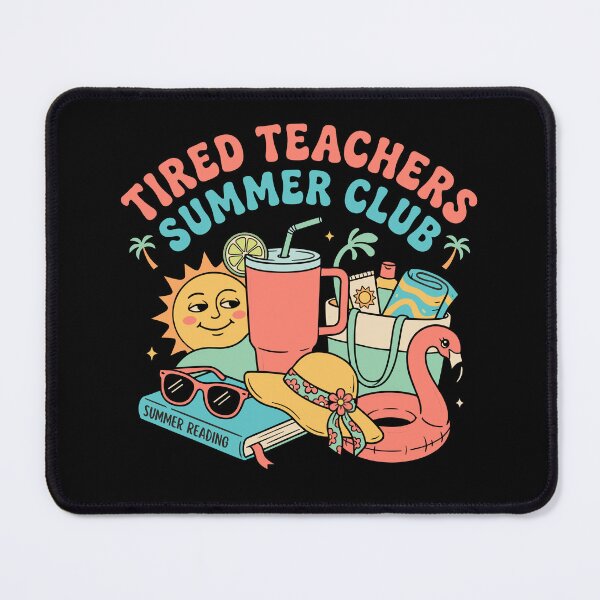 Item preview, Tired Teachers Summer Club Retro Beach Reading designed and sold by KroghDs.