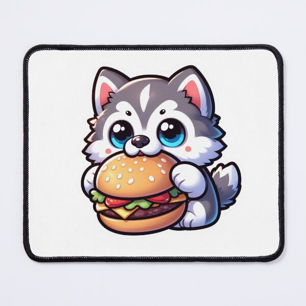 Item preview, Cute Husky Burger Kawaii Sticker designed and sold by carestazafeli.