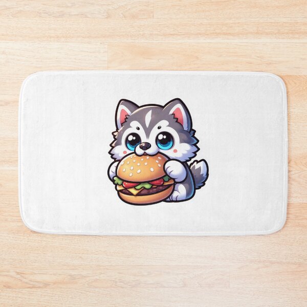 Item preview, Cute Husky Burger Kawaii Sticker designed and sold by carestazafeli.