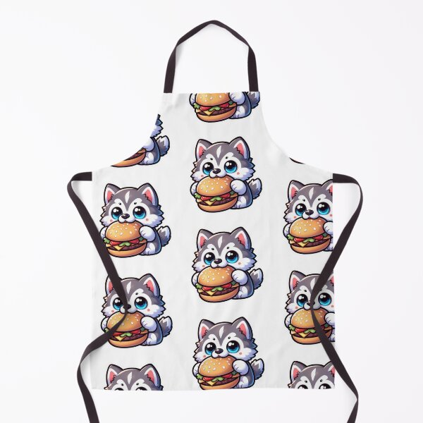 Item preview, Cute Husky Burger Kawaii Sticker designed and sold by carestazafeli.