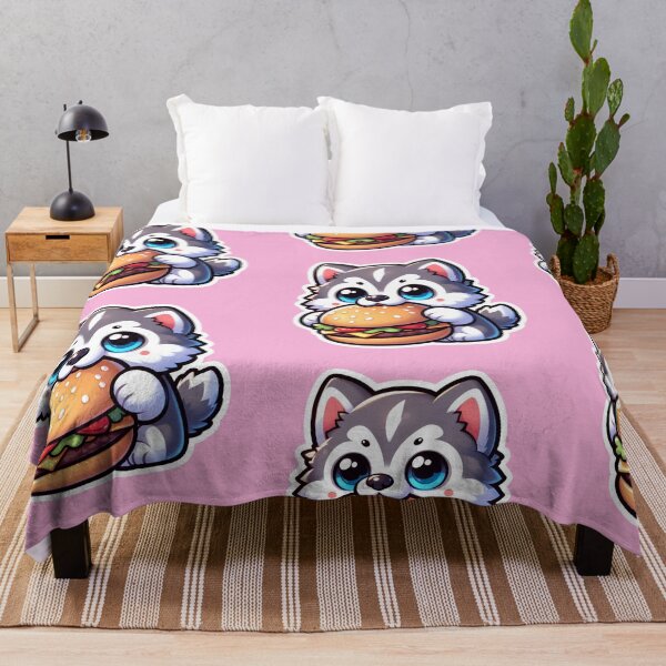 Item preview, Cute Husky Burger Kawaii Sticker designed and sold by carestazafeli.