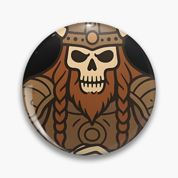 Item preview, Viking Skeleton King - Undead Norse Berserker Warrior Art designed and sold by DarkOriginArts.